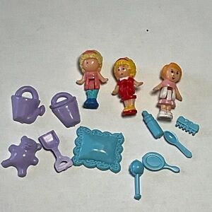 Vintage Polly Pocket Toy Doll Lot 90s Miniature Mini Figures Accessories